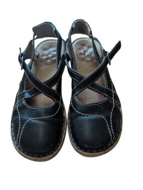 Josef Seibel Women’s Navy Leather Mary Jane Comfort Sandals EU 36 Adjustable